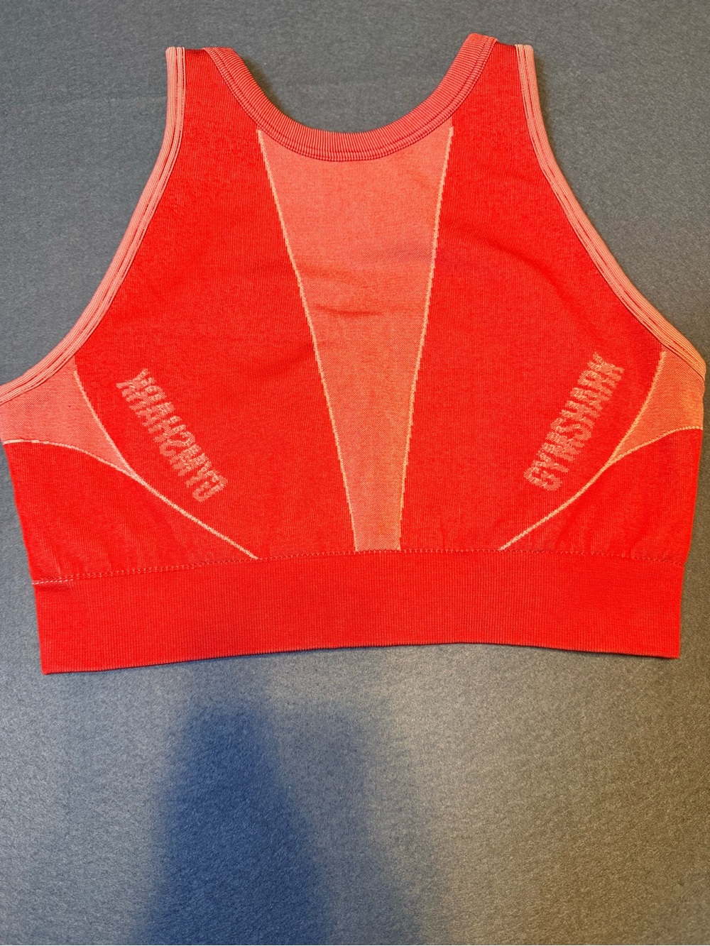 Gymshark Red Seamless High-Neck Sports Bra